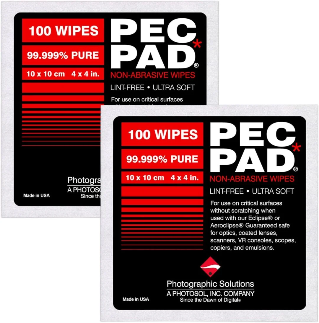 (2) Pack of 100 Each PEC-PAD Lint Free Wipes 4”x4”
