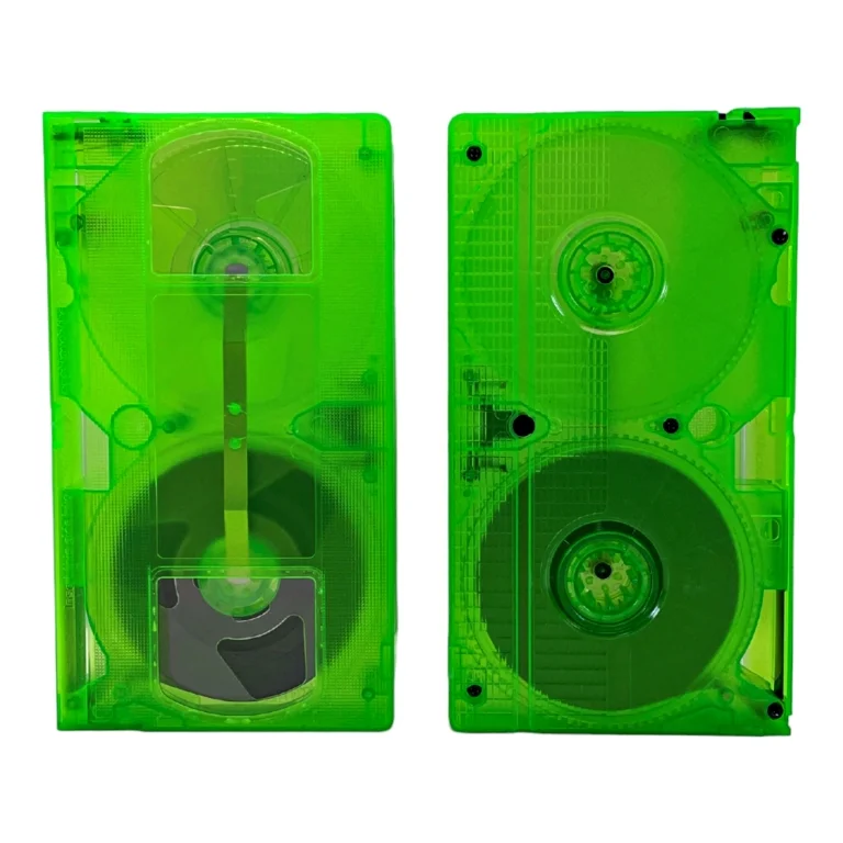 Transparent Green VHS Shell w/Matching Colored Spools w/T-130 Tape