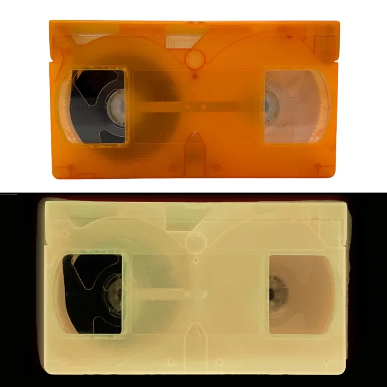 Glow In The Dark - Orange VHS Shell w/T-130 Tape