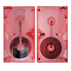 Transparent Hot Pink VHS Shell w/Matching Colored Spools w/T-130 Tape ...