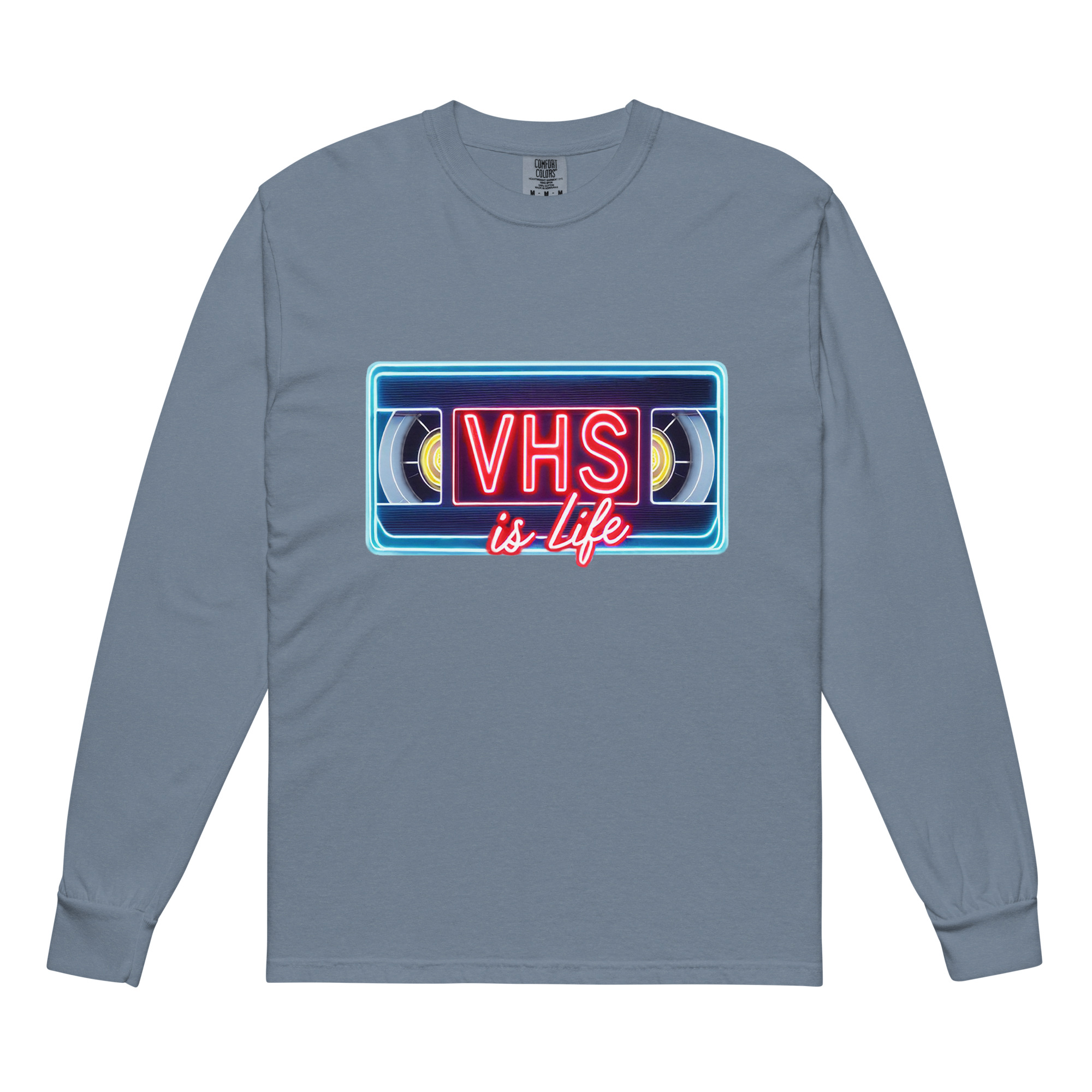 VHS is LIFE Logo Long Sleeve T-Shirt - Image 3