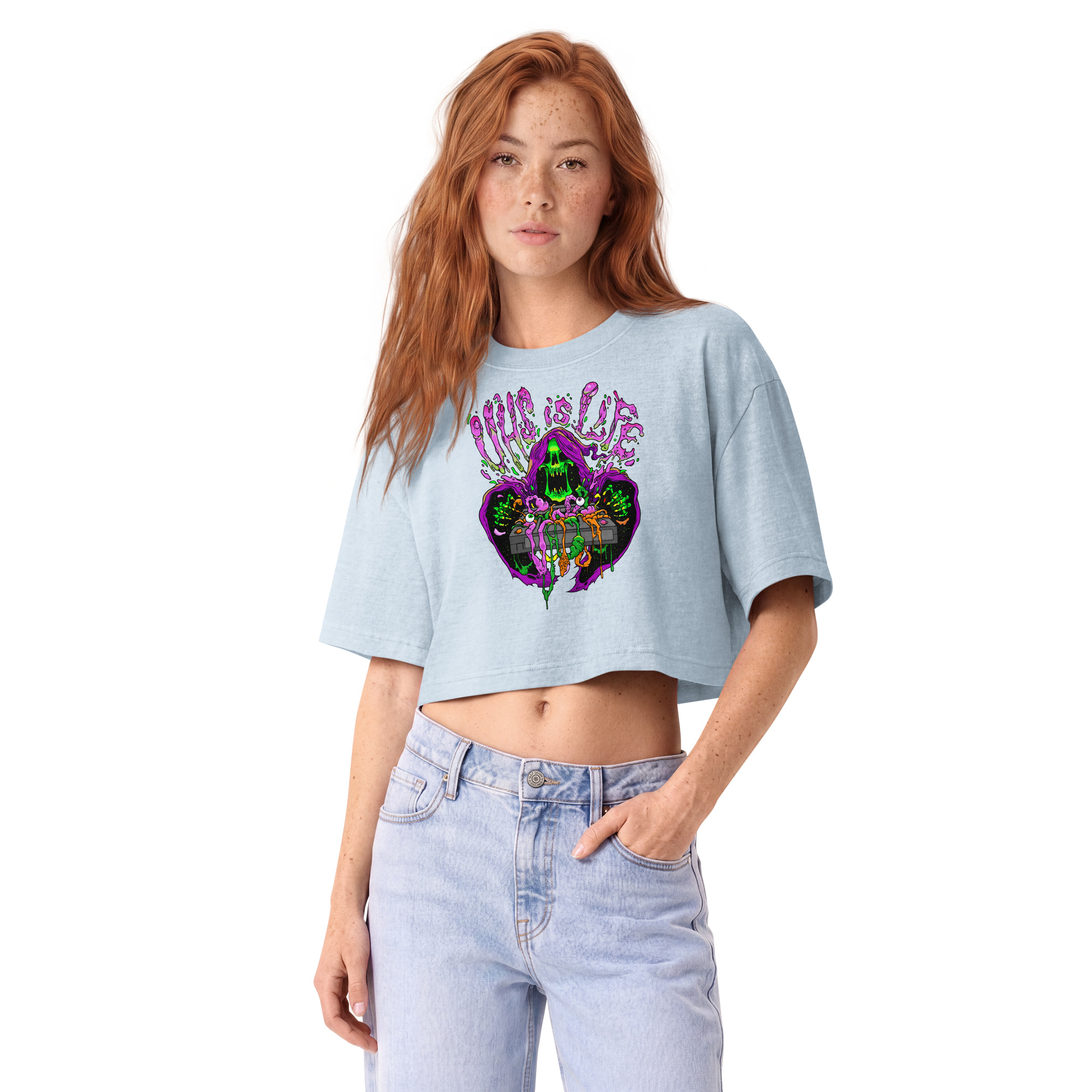 Grim Reaper Cropped Tee - Image 8